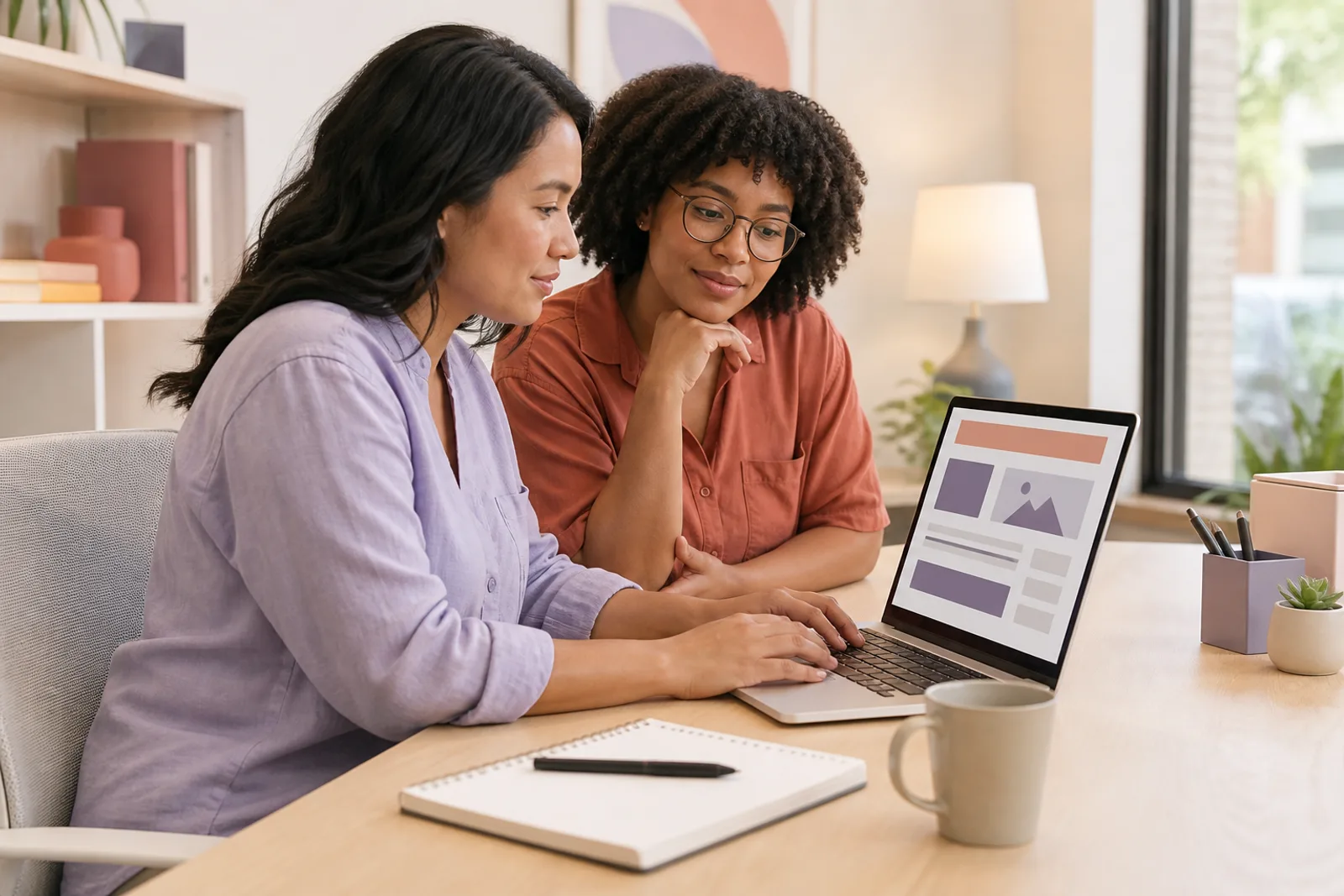 Team member personalizing a reusable customer email template on a laptop